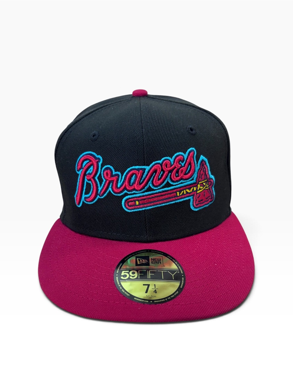New Era 59FIFTY Atlanta Braves Retro Spring Training Hat Size 7 1/4 Fitted Cap